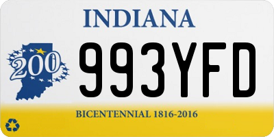 IN license plate 993YFD