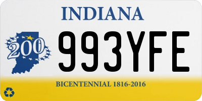 IN license plate 993YFE