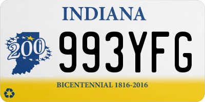 IN license plate 993YFG