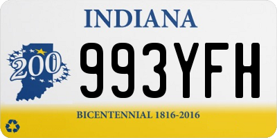 IN license plate 993YFH