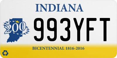 IN license plate 993YFT