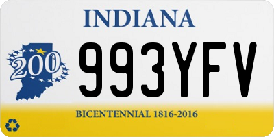 IN license plate 993YFV