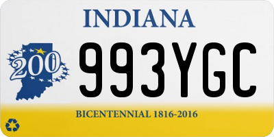 IN license plate 993YGC