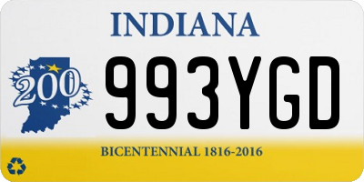 IN license plate 993YGD