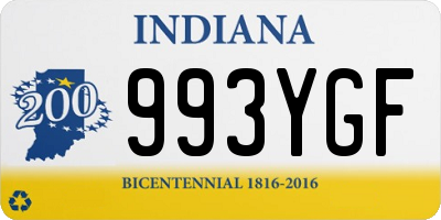 IN license plate 993YGF