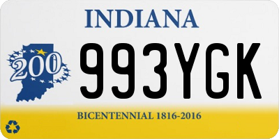 IN license plate 993YGK