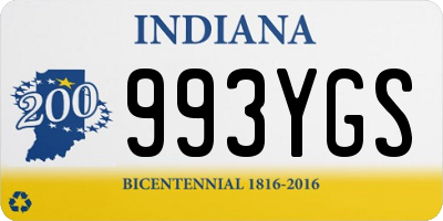 IN license plate 993YGS