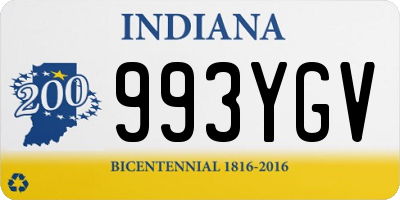 IN license plate 993YGV