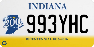 IN license plate 993YHC