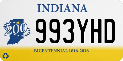 IN license plate 993YHD