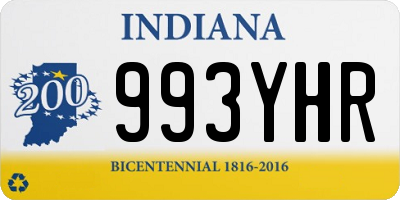 IN license plate 993YHR