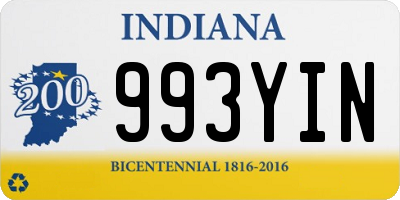 IN license plate 993YIN