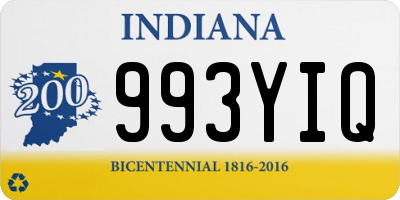 IN license plate 993YIQ