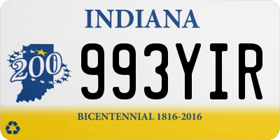 IN license plate 993YIR