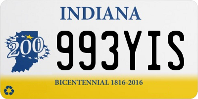 IN license plate 993YIS