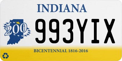 IN license plate 993YIX