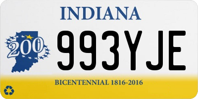 IN license plate 993YJE