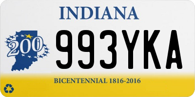 IN license plate 993YKA