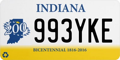 IN license plate 993YKE