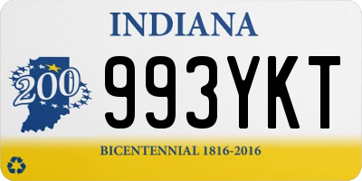 IN license plate 993YKT