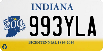 IN license plate 993YLA