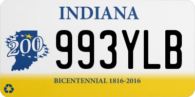 IN license plate 993YLB