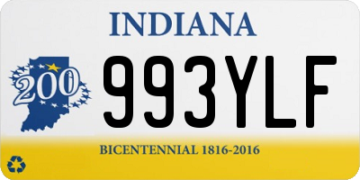 IN license plate 993YLF