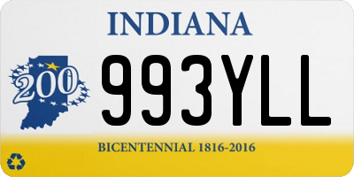 IN license plate 993YLL