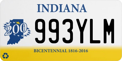 IN license plate 993YLM