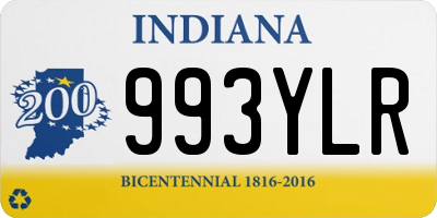 IN license plate 993YLR