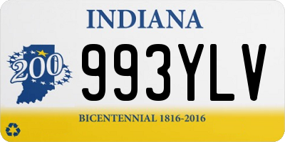 IN license plate 993YLV