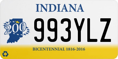 IN license plate 993YLZ