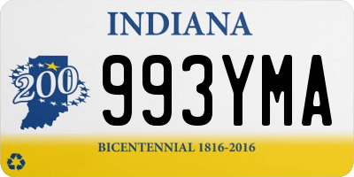 IN license plate 993YMA