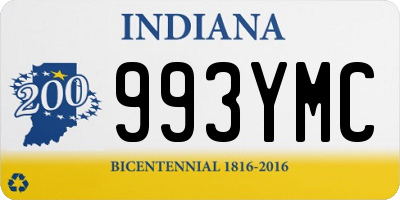 IN license plate 993YMC