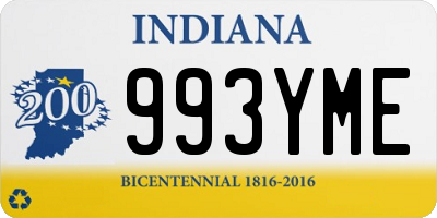 IN license plate 993YME