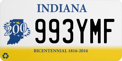 IN license plate 993YMF