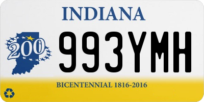 IN license plate 993YMH