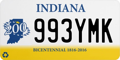 IN license plate 993YMK