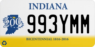 IN license plate 993YMM