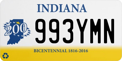 IN license plate 993YMN