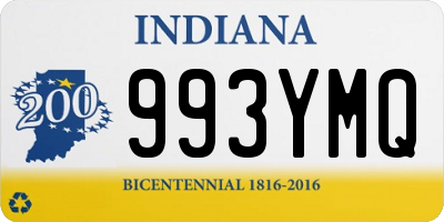 IN license plate 993YMQ