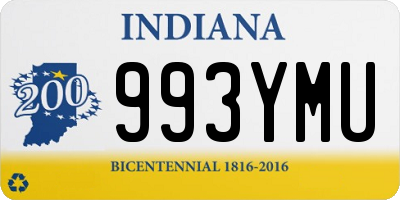 IN license plate 993YMU