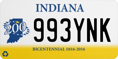 IN license plate 993YNK