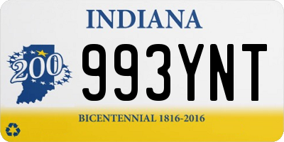 IN license plate 993YNT