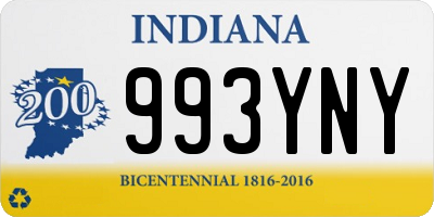 IN license plate 993YNY