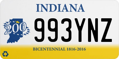 IN license plate 993YNZ