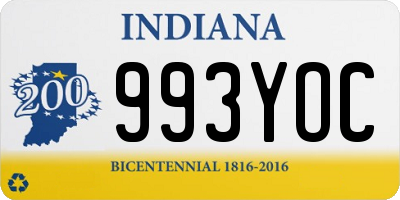 IN license plate 993YOC