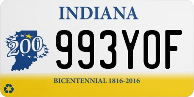 IN license plate 993YOF