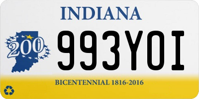 IN license plate 993YOI