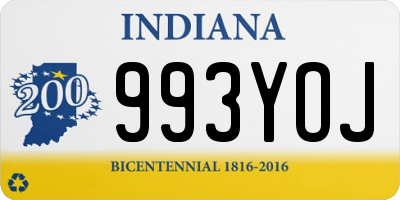 IN license plate 993YOJ